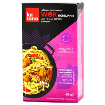 Katana Set for Cooking WOK Noodles Wheat Udon in Teriyaki Sauce 475g - buy, prices for COSMOS - photo 1