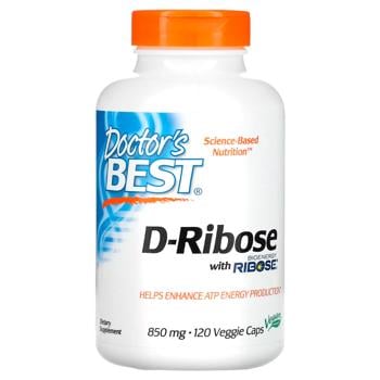 Doctor's Best D-Ribose 850mg 120 capsules