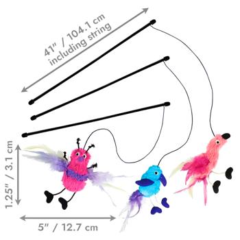 Kong Teaser Feather іграшка для котів 104 см - модель в асортименті - купити, ціни на MasterZoo - фото 4