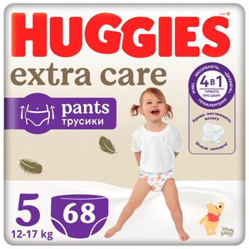 Huggies Extra Care Diapers-Panties 5 12-17kg 68pcs - buy, prices for - photo 1