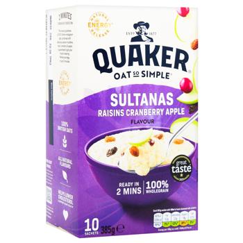 Каша вівсяна Quaker Родзинки-журавлина-яблуко швидкого приготування 38,5г х 10шт - купити, ціни на METRO - фото 2