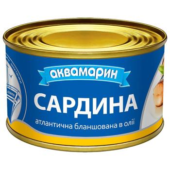 Сардини Аквамарин бланшовані в олії 230г - купити, ціни на КОСМОС - фото 1