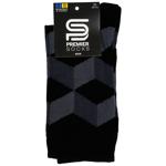 Premier Socks Elegant Geometry Men's Classic Socks s.25-29 Black