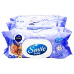 Салфетки влажные Smile Baby детские с экстрактом ромашки и алоэ 3х100шт