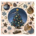 Салфетка столовая La Fleur Рождественские реликвии 2-слойные 16шт 33*33см