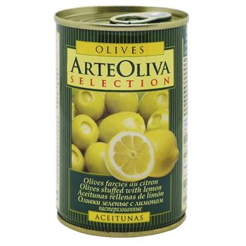 Оливки зелені Arte Oliva з лимоном 300г