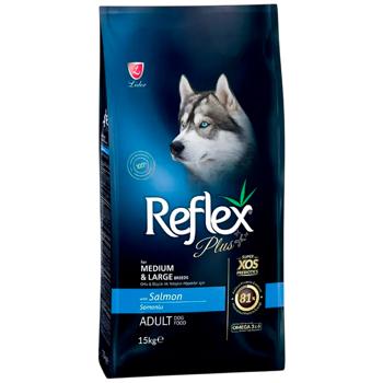 Reflex Plus Adult Dry Food with Salmon for Medium and Large Breed Dogs 15kg - buy, prices for MasterZoo - photo 1