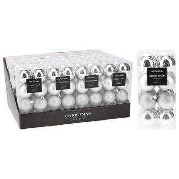 Koopman Set of Christmas Tree Balls 50mm 16pcs Silver - buy, prices for - photo 1