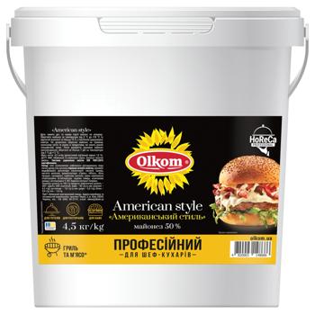 Майонез Olkom Американский стиль 50% 4,5кг - купить, цены на METRO - фото 1