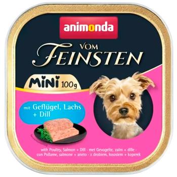 Вологий корм для собак Animonda Vom Feinsten Adult Mini 100 г - птиця та лосось - купити, ціни на MasterZoo - фото 1