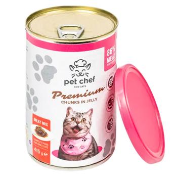 Вологий корм для котів Pet Chef 415 г - асорті - купити, ціни на MasterZoo - фото 2