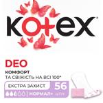 Прокладки щоденні Kotex Fresh Deo Normal Plus 56шт