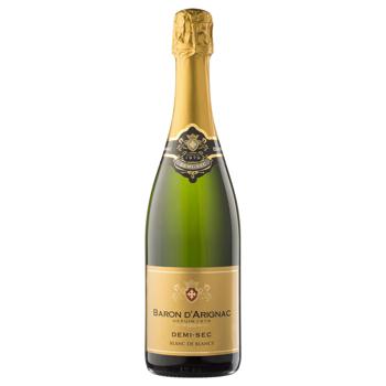 Baron D'Arignac White Semi-Dry Sparkling Wine 11% 0.75l - buy, prices for AlcoHub - photo 1