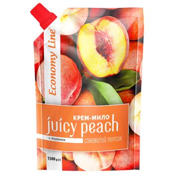Economy Line Peach Cream Soap with Glycerin 1.5l