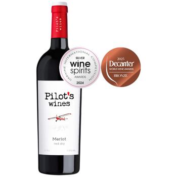 Вино Pilot’s Wines Мерло белое сухое 11,5% 0,75л