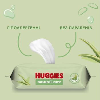 Серветки вологі Huggies Natural Care 56шт - купити, ціни на - фото 4