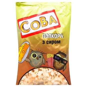 Попкорн Сова Кукурузное наслаждение с сыром 80г - купить, цены на ЕКО Маркет - фото 1