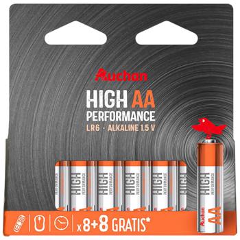 Батарейки Auchan щелочные АА 16шт - купить, цены на Auchan - фото 1