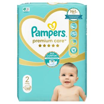 Подгузники Pampers Premium Care размер 2 Mini 4-8кг 68шт - купить, цены на МегаМаркет - фото 3