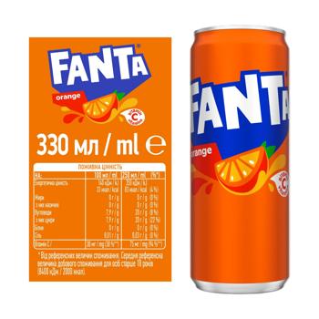 Напиток газированный Fanta Orange 330мл - купить, цены на - фото 3
