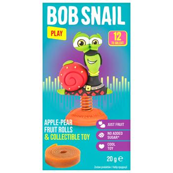 Набор Конфеты Bob Snail яблоко-груша 20г и игрушка - купить, цены на КОСМОС - фото 1