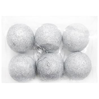 Christmas Balls 5cm 6pcs Silver - buy, prices for Tavria V - photo 2