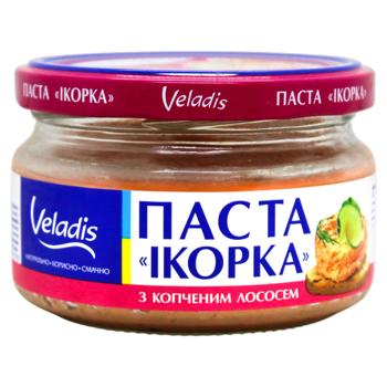 Паста икорная Veladis с кусочками копченой семги 160г