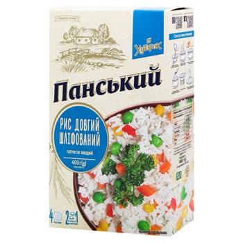 Рис Хуторок Панский длинный шлифованный 4*100г - купить, цены на ЕКО Маркет - фото 1