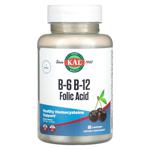 KAL Black Cherry Flavored Vitamins B6, B12 and Folic Acid 60 lozenges