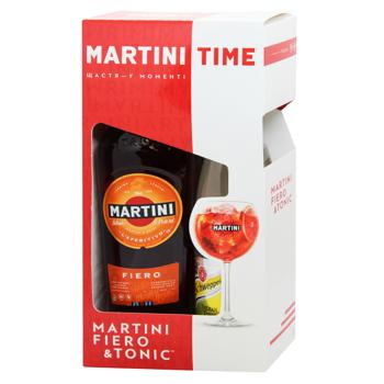 Вермут Martini Fiero Красный апельсин 15% 0,75л + тоник Schweppes 1л
