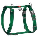 Waudog Mono Nylon Reflective Green Dog Harness with QR Passport M