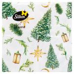 Silken Winter Christmas Tree 3-Ply Table Napkins 33x33cm 18pcs