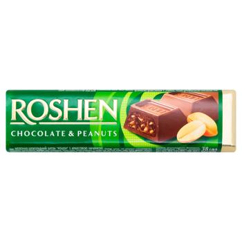 Roshen Milk Chocolate Bar with Peanut Filling 38g - buy, prices for MegaMarket - photo 1