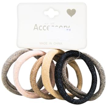 Гумки для волосся Блискучі 6шт 3151-6 - купити, ціни на Таврія В - фото 4