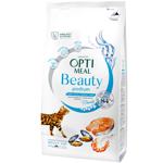 Optimeal Beauty Podium Dry Food with Seafood for Care of Hair and Teeth in Adult Cats 1.5kg