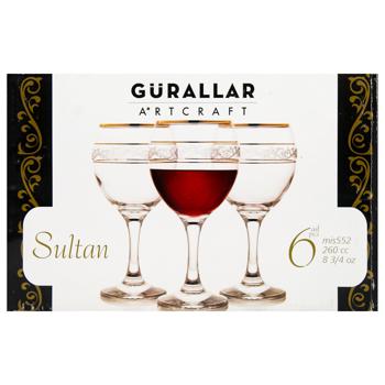 Набір келихів Gurallar Artcraft Sultan для червоного вина 260мл 6шт - купити, ціни на За Раз - фото 2