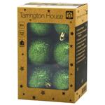 Шар елочный Tarrington House зеленый 6см 6шт