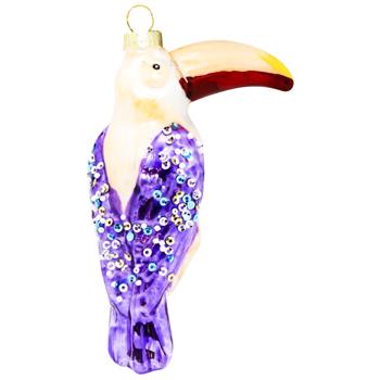 Decoris Toucan Glass Christmas Tree Pendant 12cm in assortment - buy, prices for METRO - photo 2