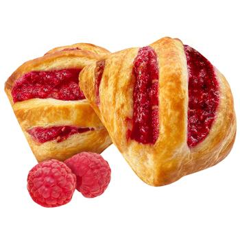 Mini Puff Pastry with Raspberries 25g