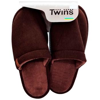 Twins 15844 HS-OZ Brown Corduroy Men's Slippers s.44/45 - buy, prices for - photo 1