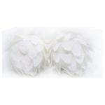 Flower White Christmas Tree Decoration 10cm 2pcs