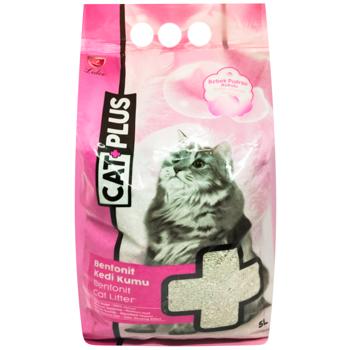 Наполнитель гигиенический Cat Plus бентонитовый с ароматом детской присыпки 5л