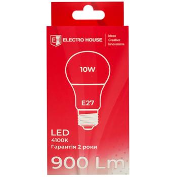 Лампа Electro House світлодіодна A60 10W 4100K 220V E27 - купити, ціни на - фото 3