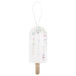 Прикраса Морозиво біле з бісерною стрічкою 16см