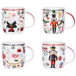 Bona Di Happy Holidays Porcelain Mug 365ml in Assortment