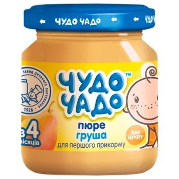 Chudo-chado for children from 3 months sugar free pear puree 90g - buy, prices for MegaMarket - photo 1