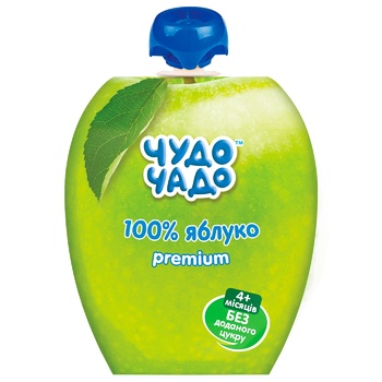 Пюре Чудо-Чадо Яблуко без цукру 90г - купити, ціни на ULTRAMARKET - фото 1