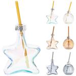 Банка для холодних напоїв з трубочкою 200мл в асортименті