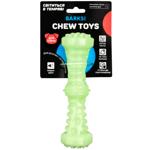 Игрушка для собак Barksi Chew Люминесцентная гантель с пищалкой 5х18см