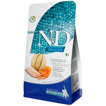 Farmina N&D Ocean Dry Food with Cod, Shrimp, Pumpkin and Melon for Kittens 5kg - buy, prices for MasterZoo - photo 1